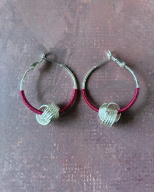 Love Knot Earrings Pink.